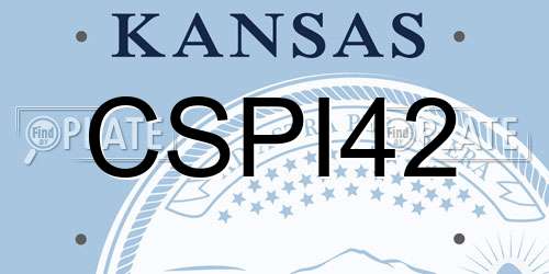CSPI42 Kansas License Plate