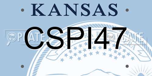 CSPI47 Kansas License Plate