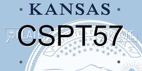 CSPT57 Kansas License Plate