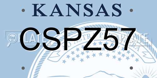 CSPZ57 Kansas License Plate