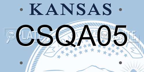 CSQA05 Kansas License Plate