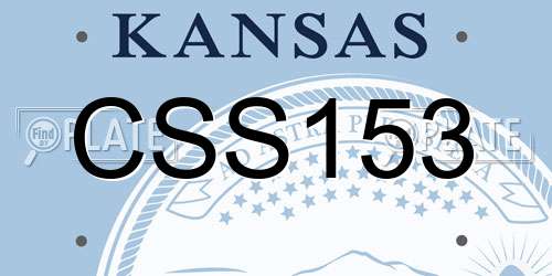 CSS153 Kansas License Plate