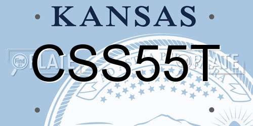 CSS55T Kansas License Plate