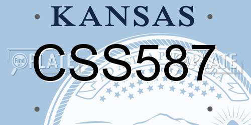 CSS587 Kansas License Plate