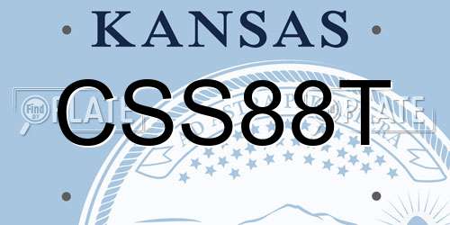 CSS88T Kansas License Plate