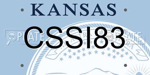 CSSI83 Kansas License Plate