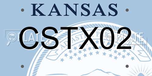 CSTX02 Kansas License Plate