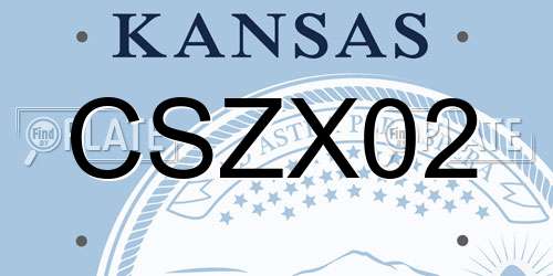 CSZX02 Kansas License Plate
