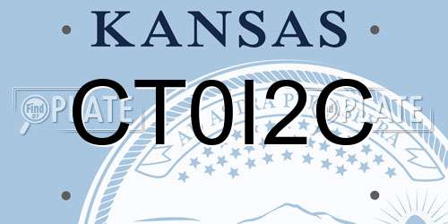 CT0I2C Kansas License Plate
