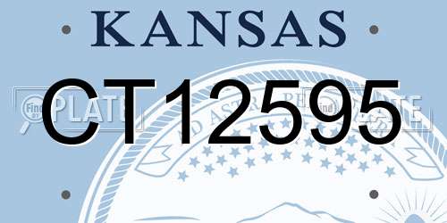 CT12595 Kansas License Plate