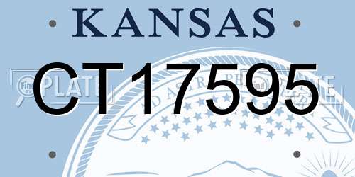 CT17595 Kansas License Plate