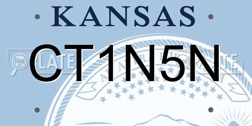 CT1N5N Kansas License Plate