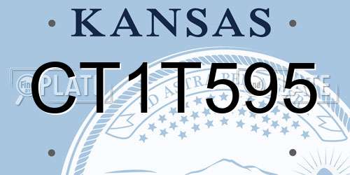 CT1T595 Kansas License Plate