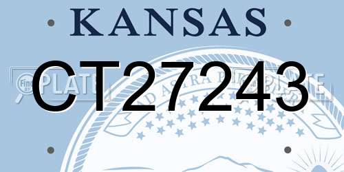 CT27243 Kansas License Plate