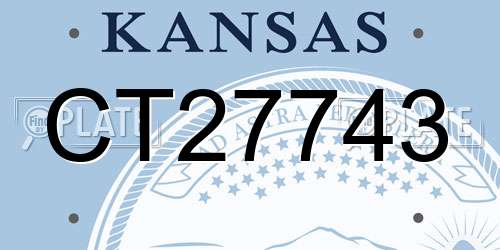 CT27743 Kansas License Plate