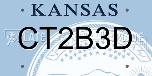 CT2B3D Kansas License Plate