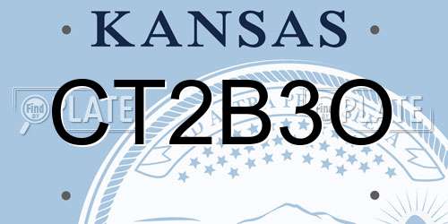 CT2B3O Kansas License Plate