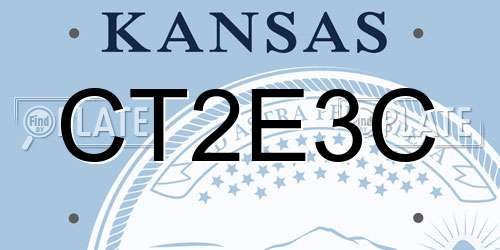 CT2E3C Kansas License Plate