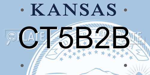 CT5B2B Kansas License Plate