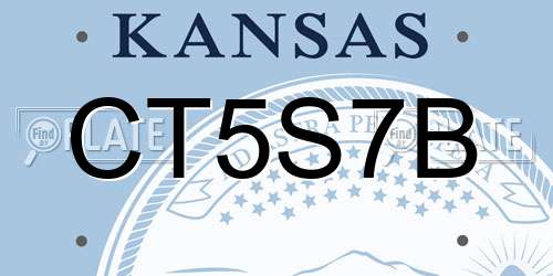 CT5S7B Kansas License Plate