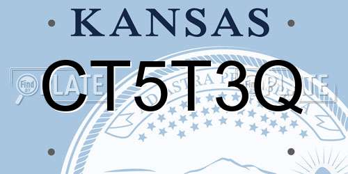 CT5T3Q Kansas License Plate