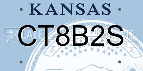 CT8B2S Kansas License Plate