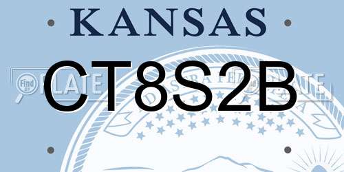 CT8S2B Kansas License Plate