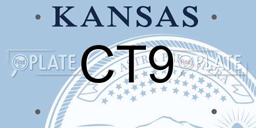 CT9 Kansas License Plate
