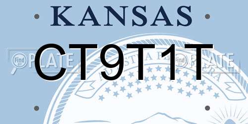CT9T1T Kansas License Plate