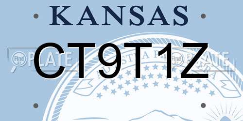CT9T1Z Kansas License Plate