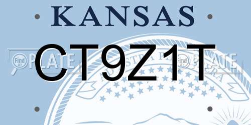 CT9Z1T Kansas License Plate