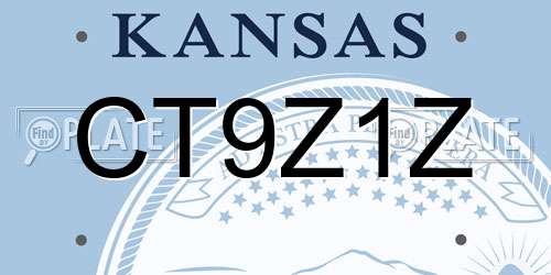 CT9Z1Z Kansas License Plate