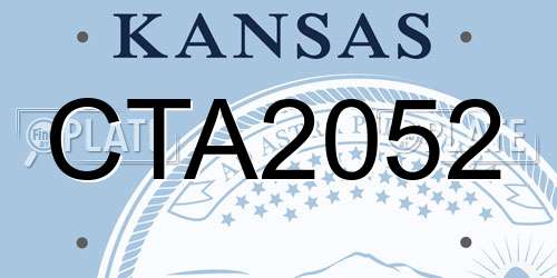 CTA2052 Kansas License Plate