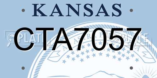CTA7057 Kansas License Plate