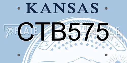 CTB575 Kansas License Plate