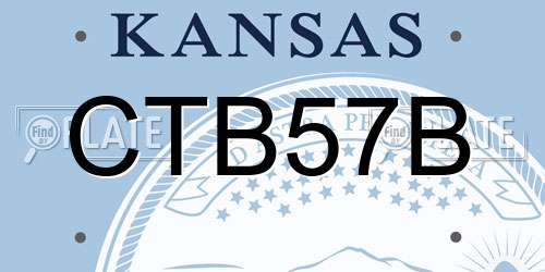 CTB57B Kansas License Plate