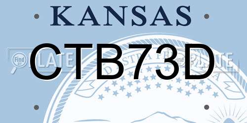 CTB73D Kansas License Plate