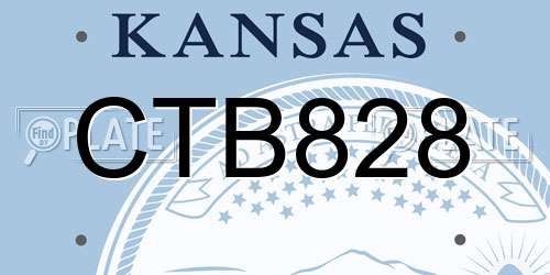CTB828 Kansas License Plate