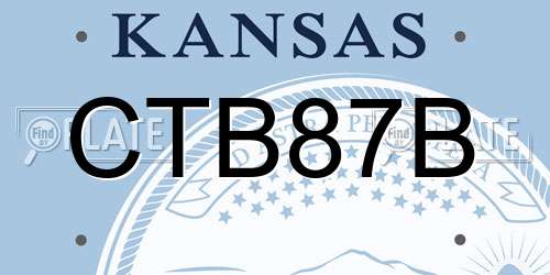 CTB87B Kansas License Plate