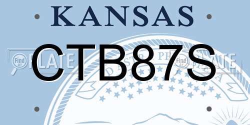 CTB87S Kansas License Plate