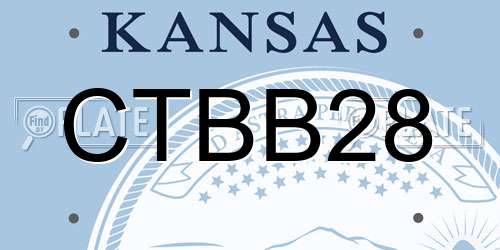 CTBB28 Kansas License Plate