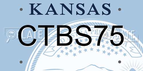 CTBS75 Kansas License Plate