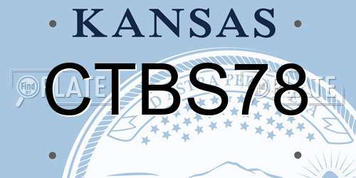 CTBS78 Kansas License Plate