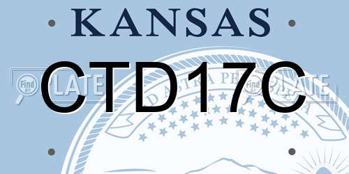 CTD17C Kansas License Plate