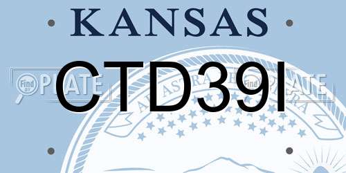 CTD39I Kansas License Plate