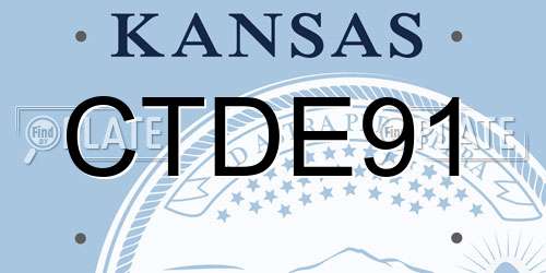 CTDE91 Kansas License Plate
