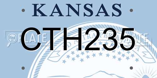 CTH235 Kansas License Plate