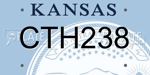 CTH238 Kansas License Plate