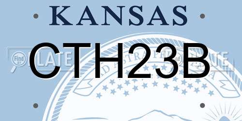 CTH23B Kansas License Plate