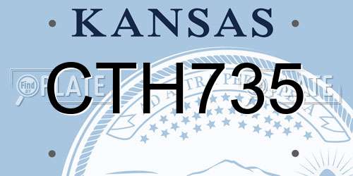 CTH735 Kansas License Plate